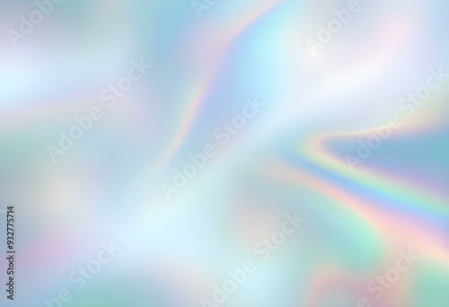 Translucent, shimmering background. Iridescent, holographic background with metallic color. gradient. 