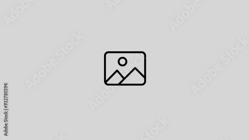 Stock line gallery icon illustration