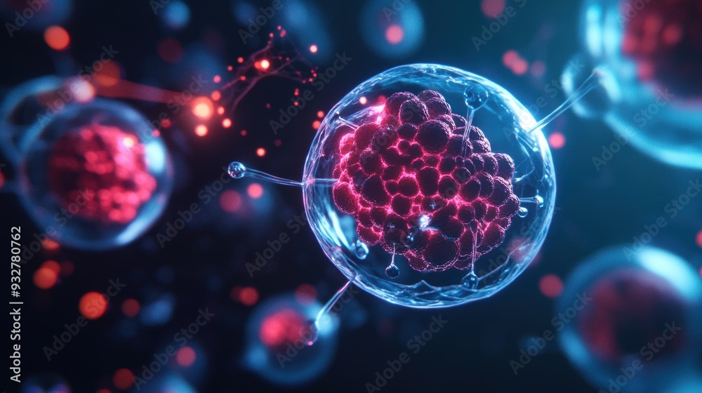 Holographic biochemistry showcasing biology cells and taxonomy classification with futuristic technology, providing advanced visualization and interaction. Holographic biochemistry showcasing biology cells and taxonomy classification with futuristic technology, providing advanced visualization and interaction.