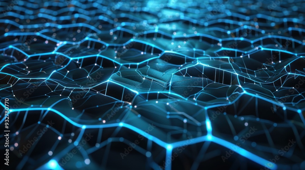 Fototapeta premium Abstract Blue Digital Network