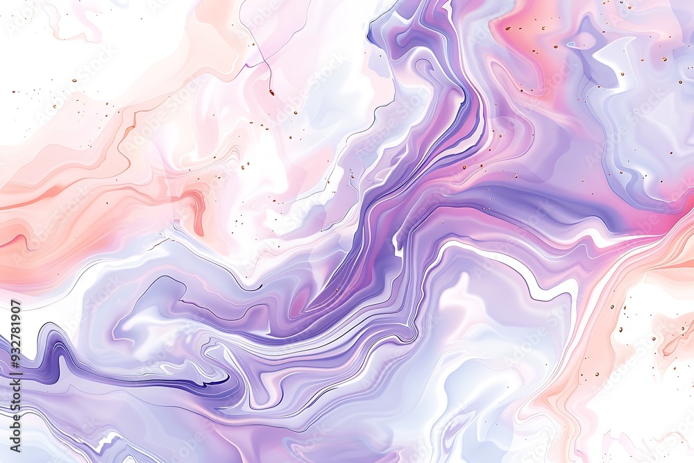 background with pastel marble texture. Abstract liquid paint waves in soft colors, pastels and purple tones. illustration. 