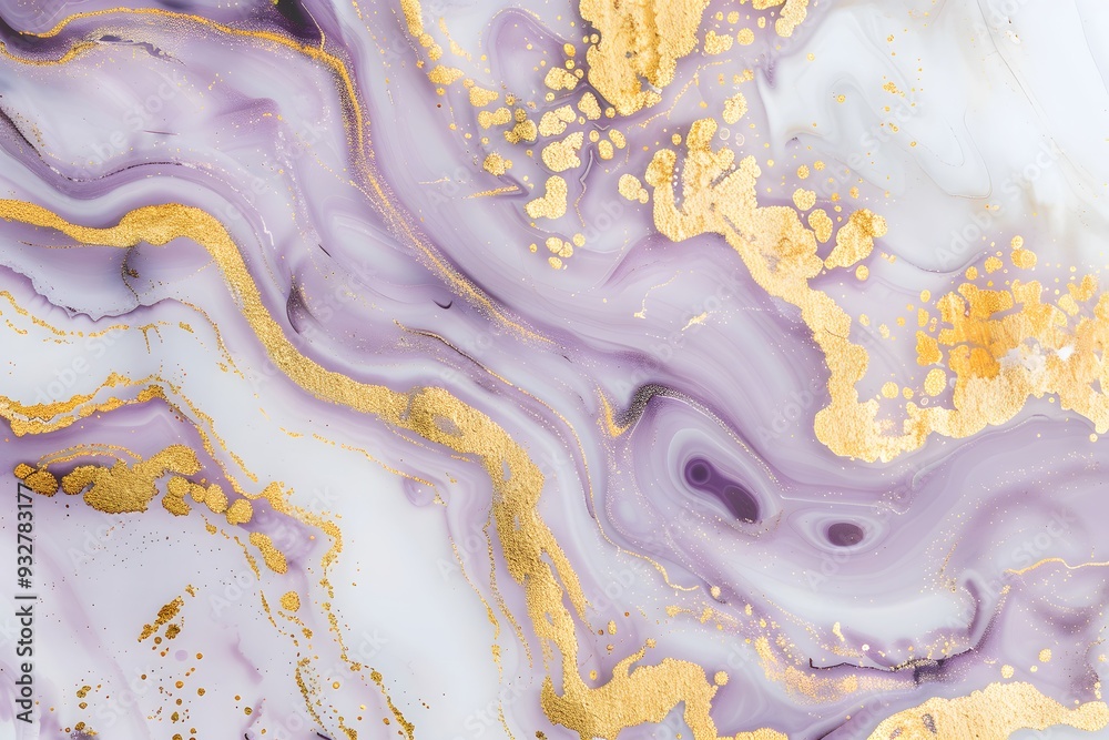 White background , light purple and gold marble pattern White background , light purple and gold marble pattern