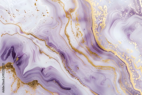 White background , light purple and gold marble pattern