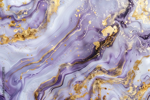 White background , light purple and gold marble pattern