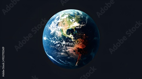 Image of Earth highlighting the temperature extremes in different regions, hot and cold