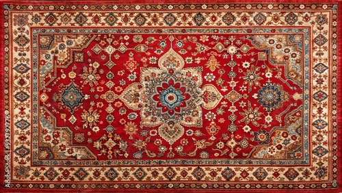 Wallpaper Mural Detailed vintage Arabian retro sadu red rug with traditional motifs Torontodigital.ca