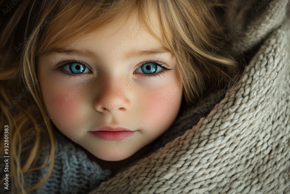 Portrait of a Young Girl with Blue Eyes Portrait of a Young Girl with Blue Eyes