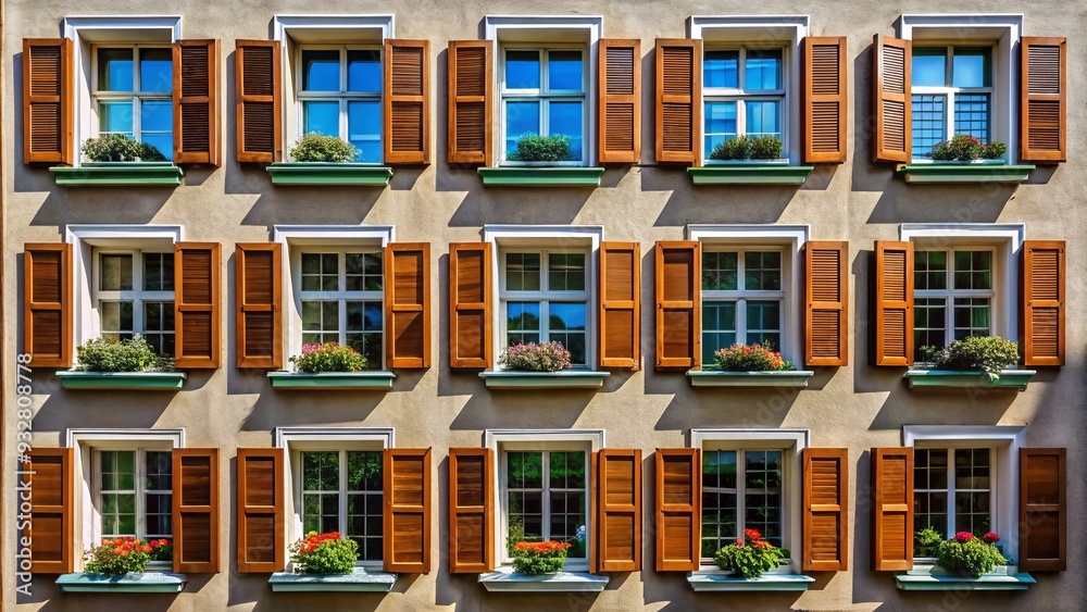 * Outside view of windows at eye level, focusing on the glass and surrounding architecture. * Outside view of windows at eye level, focusing on the glass and surrounding architecture.