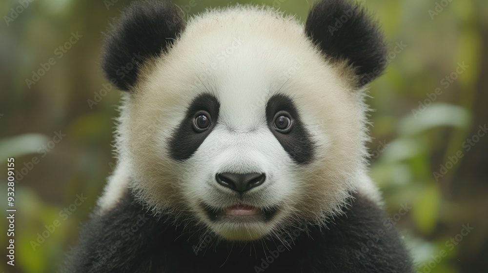 Obraz premium Close-up Portrait of a Baby Panda