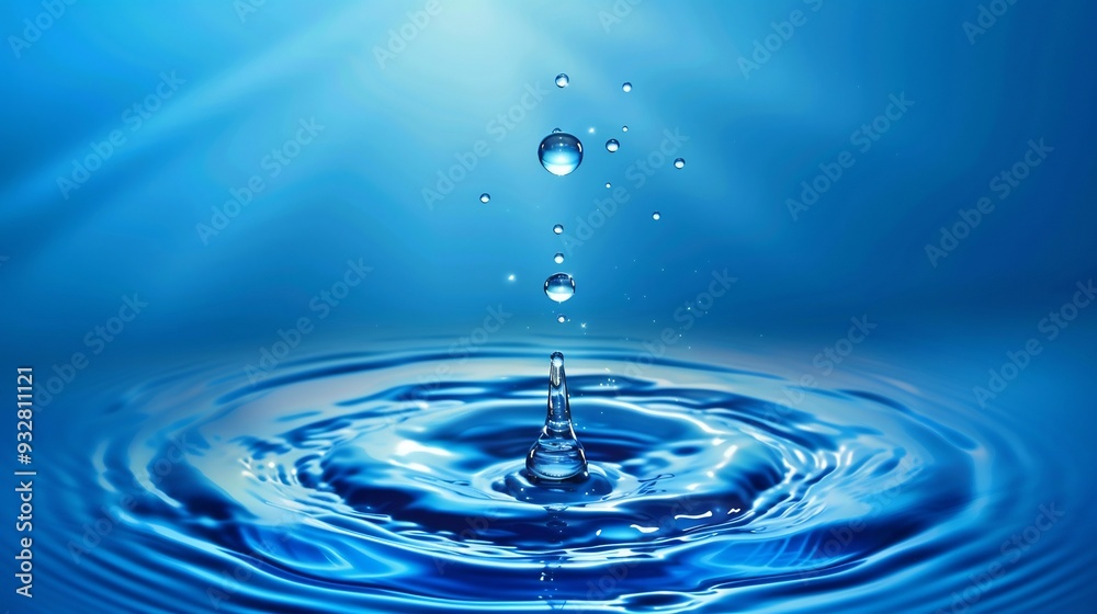 Water Drop Splashing into Still Water Water Drop Splashing into Still Water