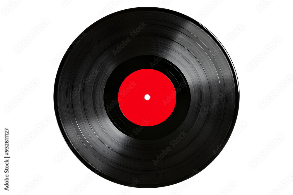 vinyl record with a red sticker in the middle vinyl record with a red sticker in the middle