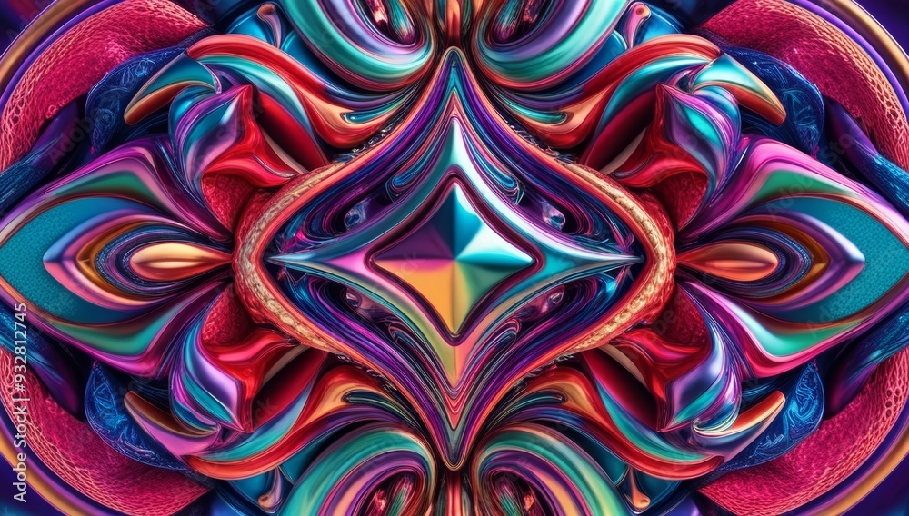 A vibrant and intricate 3D background