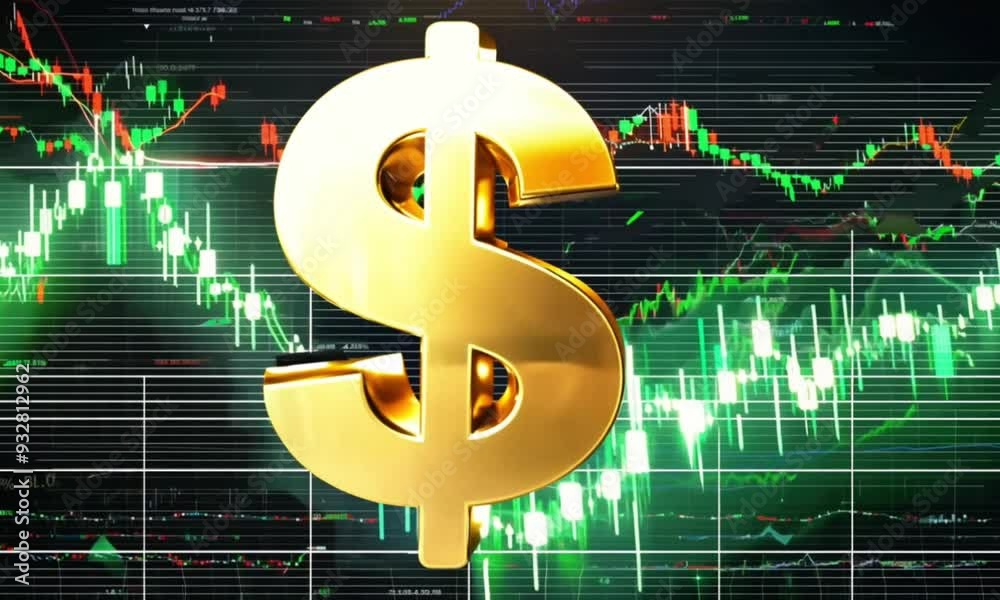 A 3D dollar symbol