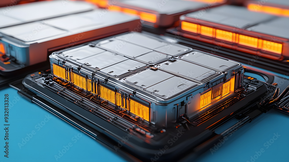 Electric lithium ion batteries assembly, manufacturing process