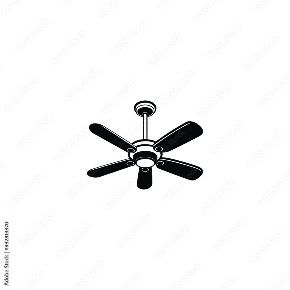 Ceiling, fan, interior vector icon on white background Ceiling, fan, interior vector icon on white background