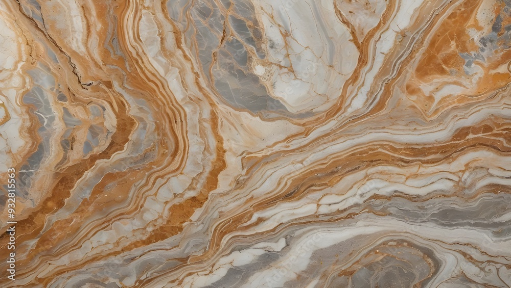 Realistic Close-Up of Gray and Brown Marble Surface with Intricate Swirls and Polished Finish, brown stone marble with intricate swirls and veins, brown glossy tiles Realistic Close-Up of Gray and Brown Marble Surface with Intricate Swirls and Polished Finish, brown stone marble with intricate swirls and veins, brown glossy tiles