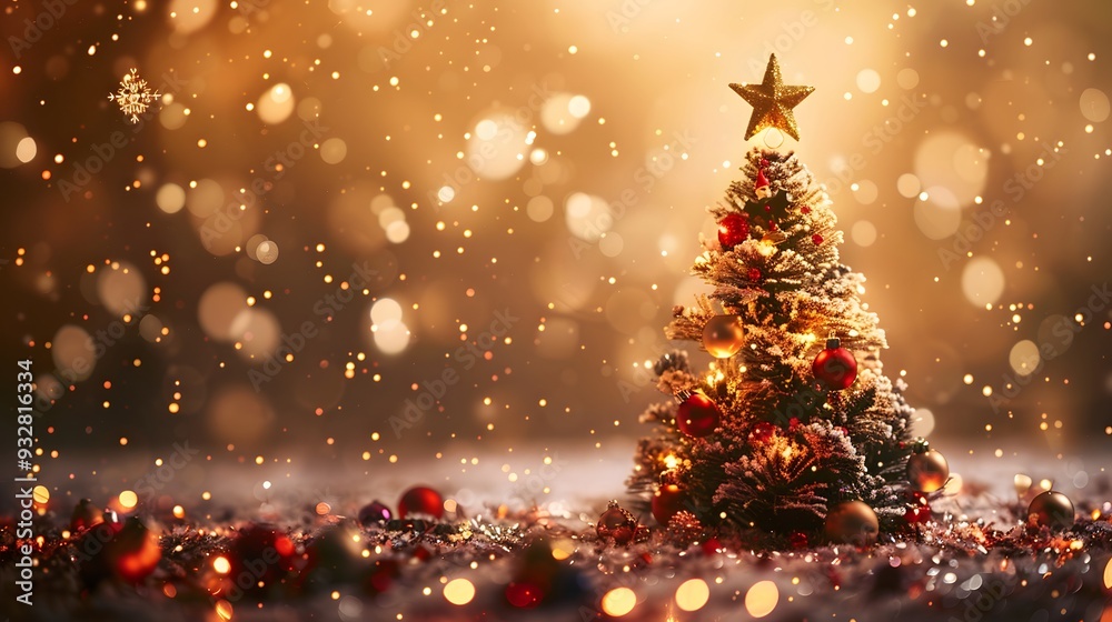 Obraz premium Christmas tree background. 