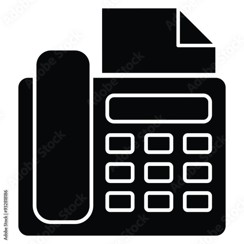 Fax, telephone, document icon