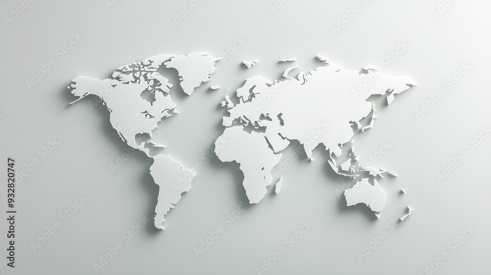 Travel Routes Across Paper-cut World Map with Text Space - Global Exploration Concept, Generative Ai Travel Routes Across Paper-cut World Map with Text Space - Global Exploration Concept, Generative Ai