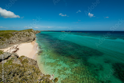 Hidden Cave and Beach, Middle Caicos, Turks and Caicos Islands, Caribbean. photo
