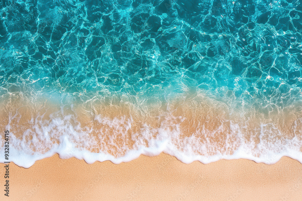 Obraz premium Light Blue Ocean and Sandy Shore