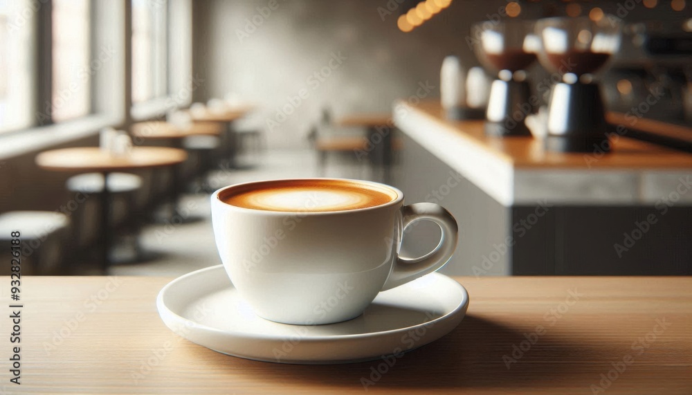 a hot Caffè Breve served in a sleek a hot Caffè Breve served in a sleek