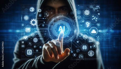 Anonymous hooded hacker online security concept