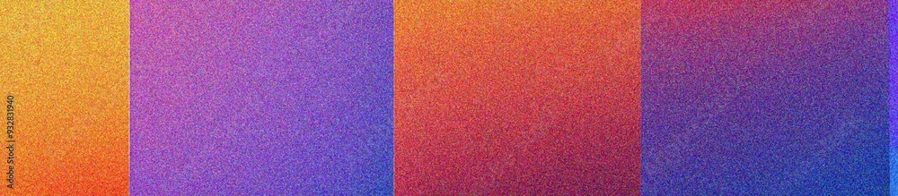 Fototapeta premium blue, red, orange, yellow, purple grainy background, noisy pastel color gradient banner, textured poster header cover backdrop design