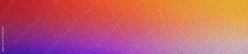 Fototapeta premium blue, red, orange, yellow, purple grainy gradient background pastel noise texture poster backdrop banner design, copy space