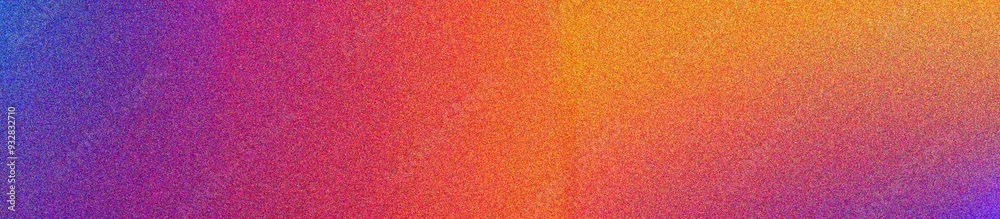Fototapeta premium blue, red, orange, yellow, purple grainy gradient background pastel noise texture poster backdrop banner design, copy space