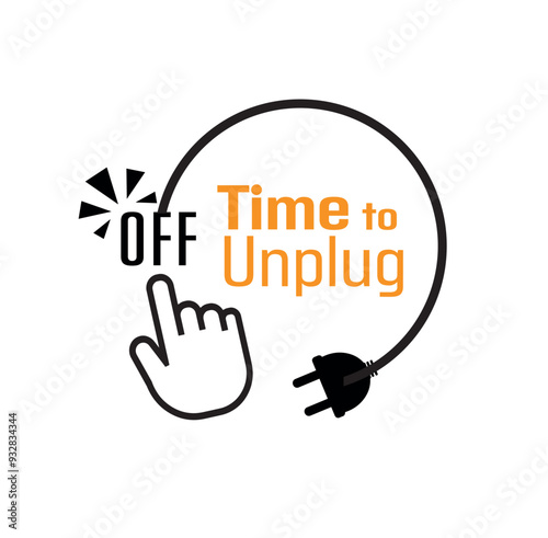 unplug icon on white background	