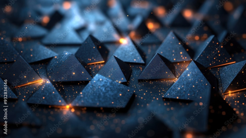 Abstract geometric shapes with glowing elements and textures. Abstract geometric shapes with glowing elements and textures.