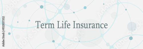 term life insurance text on white background