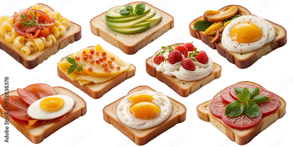 sandwiches with cheese and vegetables