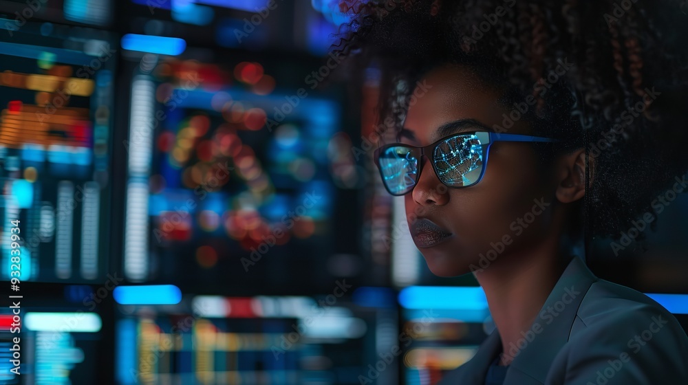 Black African danger depiction for AI cyber security. Generative Ai Black African danger depiction for AI cyber security. Generative Ai