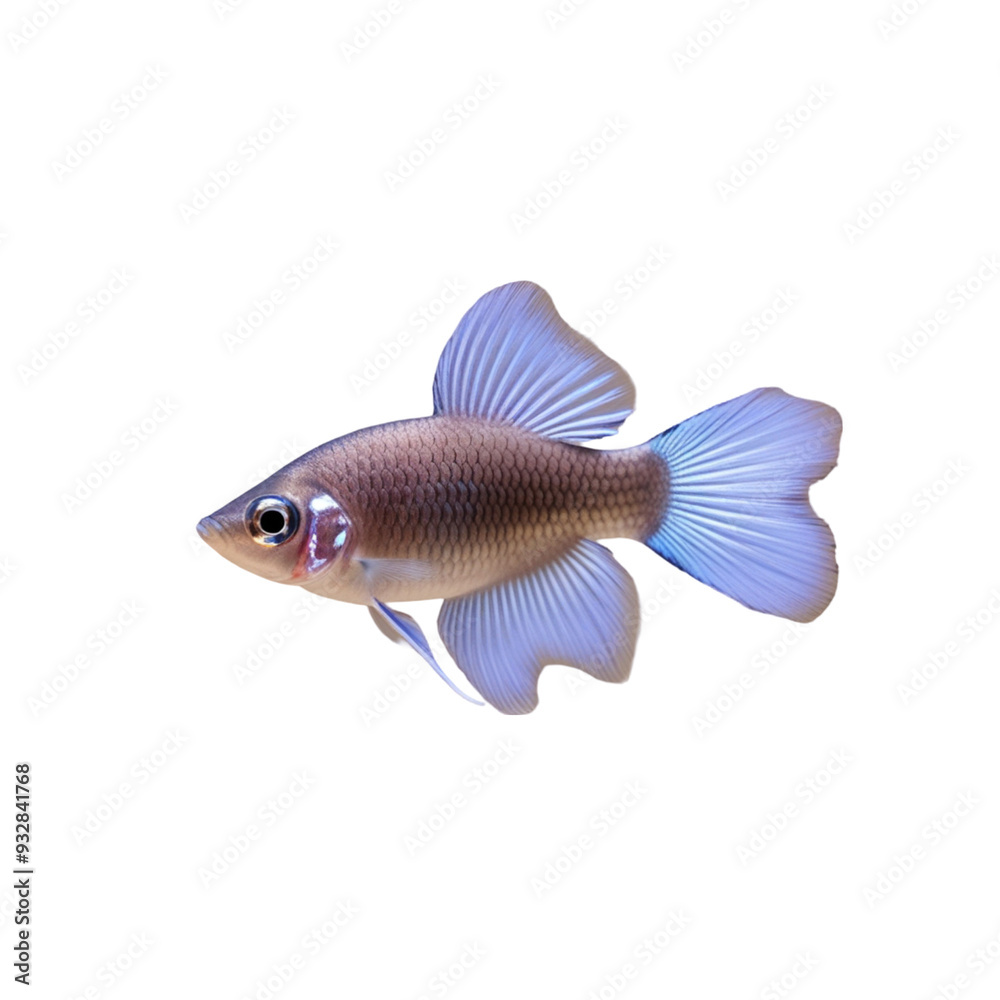 TRANSPARENT PNG ULTRA HD 8K A solitary Guppy fish with vivid colors and a flowing tail, swimming elegantly against a transparent background, highlighting its lively and delicate form TRANSPARENT PNG ULTRA HD 8K A solitary Guppy fish with vivid colors and a flowing tail, swimming elegantly against a transparent background, highlighting its lively and delicate form