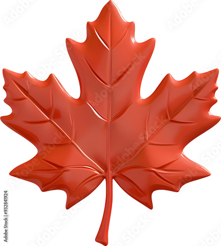 autumn maple leaf 3d