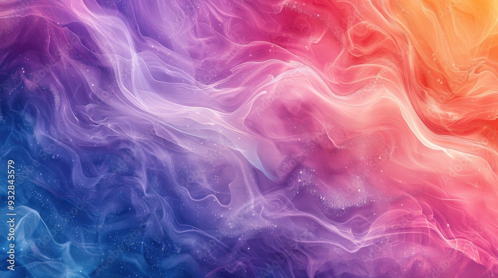 Fototapeta premium Produce an abstract background using fluid watercolor textures and smooth swirling patterns, aiming for seamless color transitions that evoke a soothing ambiance