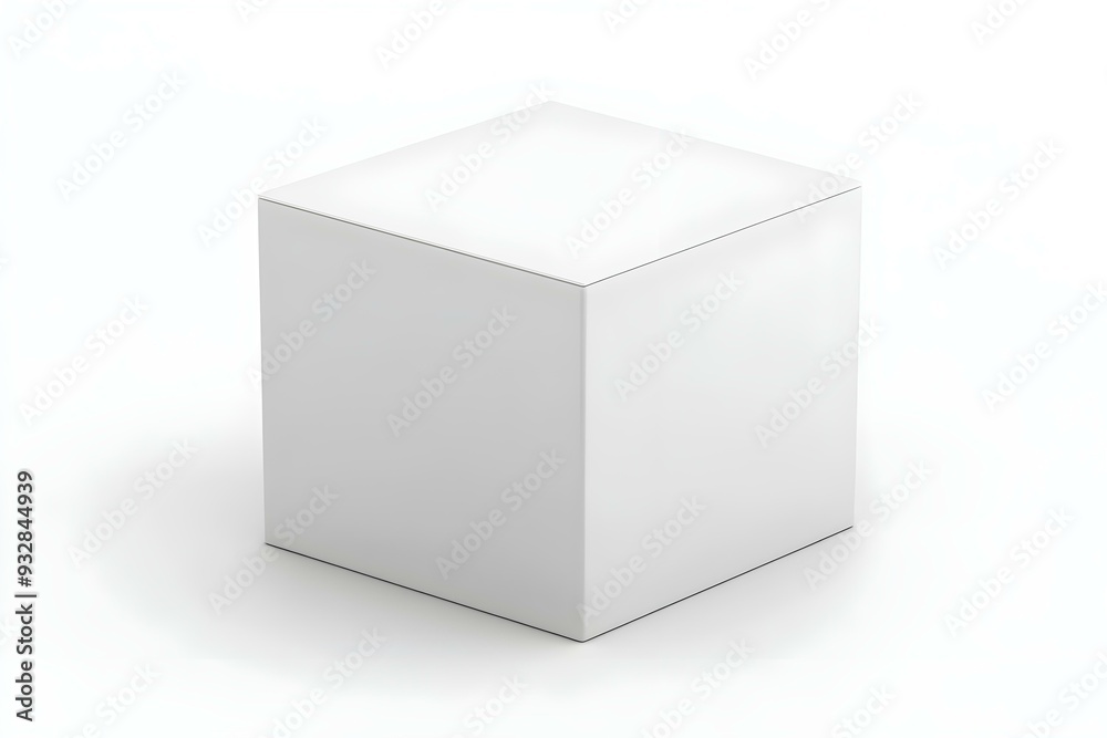 White Realistic Square Box Mockup, Blank Cardboard Packaging Cube box, 3d Rendering isolated on white background ready for your design White Realistic Square Box Mockup, Blank Cardboard Packaging Cube box, 3d Rendering isolated on white background ready for your design