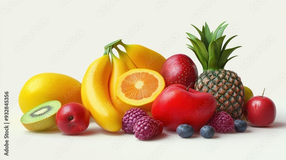 A bunch of fruit including bananas, oranges, and grapes A bunch of fruit including bananas, oranges, and grapes