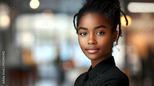 Closeup portrait of a young...