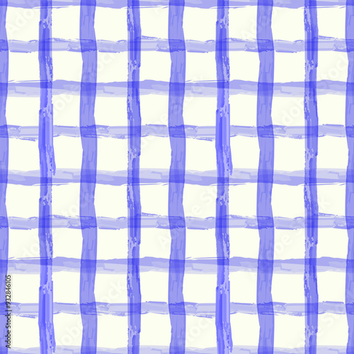 Blue Wide Plaid Seamless