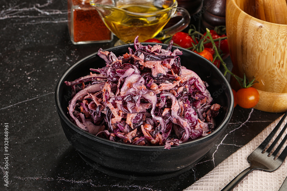 Coleslaw salad with cabbage and carrot Coleslaw salad with cabbage and carrot