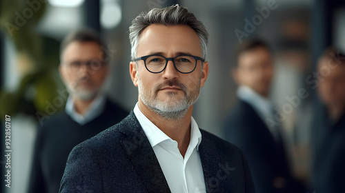 Confident businessman weari...