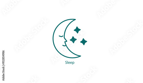 Vector Icon: Sleep and Restful Night Symbol