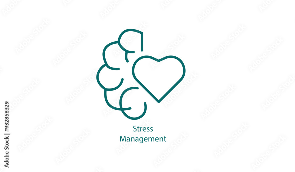 Obraz premium Vector Icon: Stress Management Techniques and Solutions