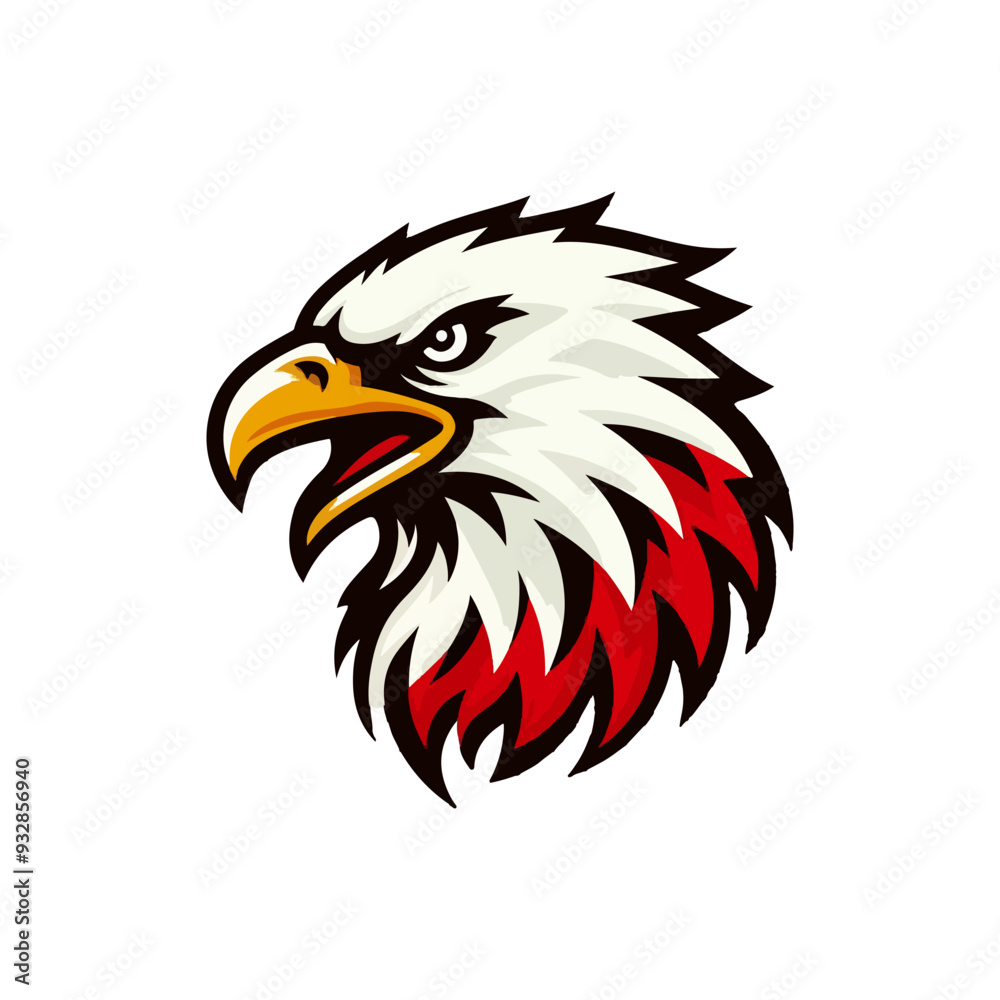 Obraz premium Vintage eagle head illustration on white background