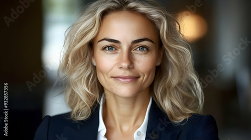 Confident woman with blonde...
