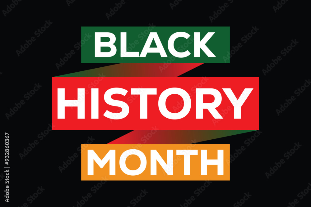 Obraz premium Black History Month. banner background vector illustration with awareness design.