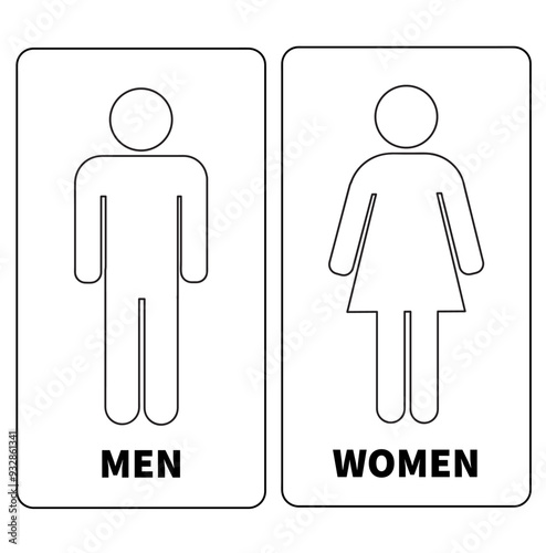 Parking sign and Restroom icon vector